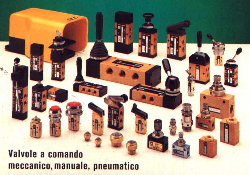 valvole a comando pneumatico, meccanico e manuale