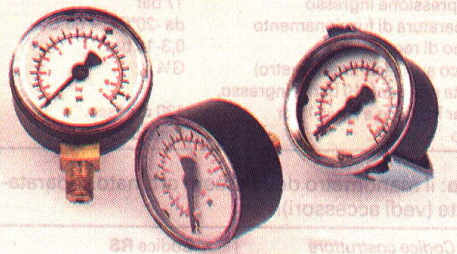 manometri (per la visualizzazione della pressione)